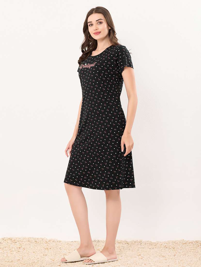 women printed short sleeve sleepshirt - 22173961 -  Standard Image - 1