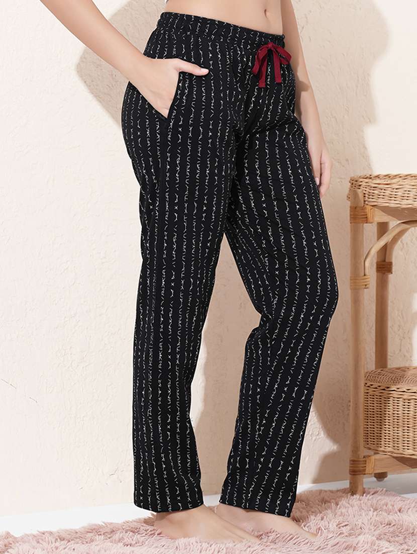 women printed mid rise pajama - 22173991 -  Standard Image - 1