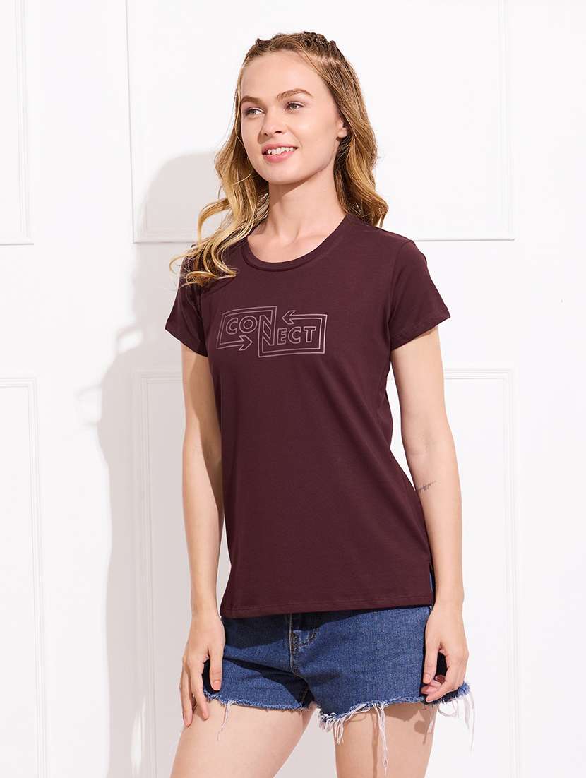 women printed round neck short sleeve t-shirt - 22173995 -  Standard Image - 4