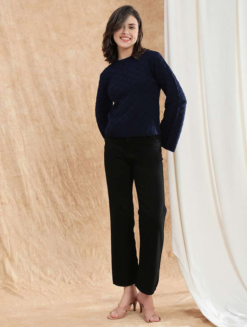 women self designed bell sleeve pullover - 22174018 -  Standard Image - 4