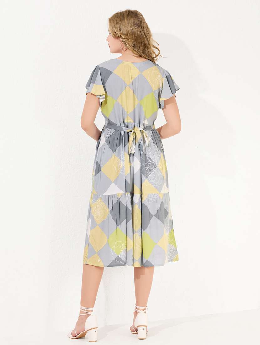 women printed short sleeve maternity wear dress - 22174070 -  Standard Image - 4