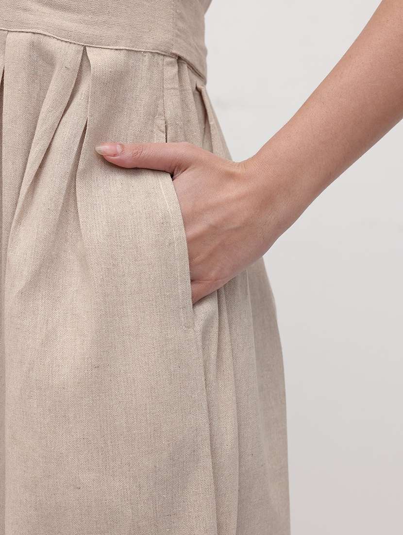 women solid three quarter sleeve dress - 22174092 -  Standard Image - 6