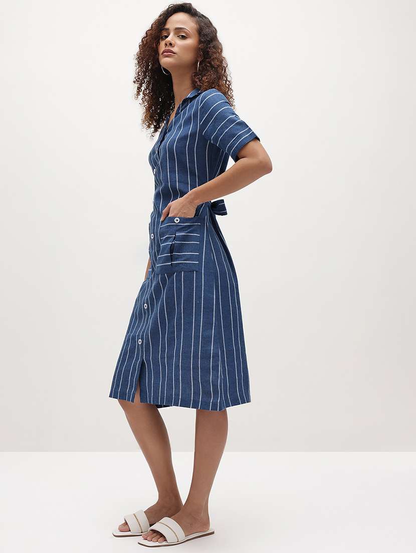 blue cotton shirt dress - 22174097 -  Standard Image - 1