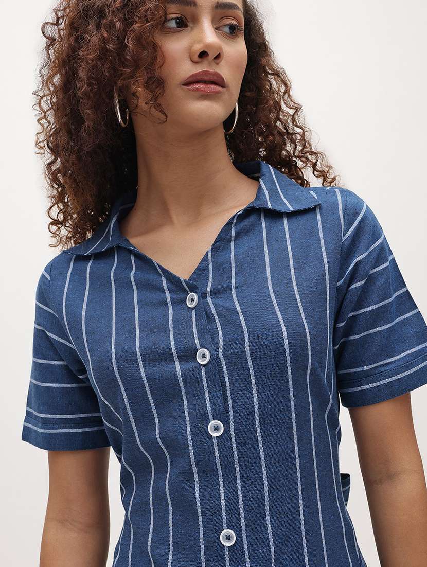 blue cotton shirt dress - 22174097 -  Standard Image - 4