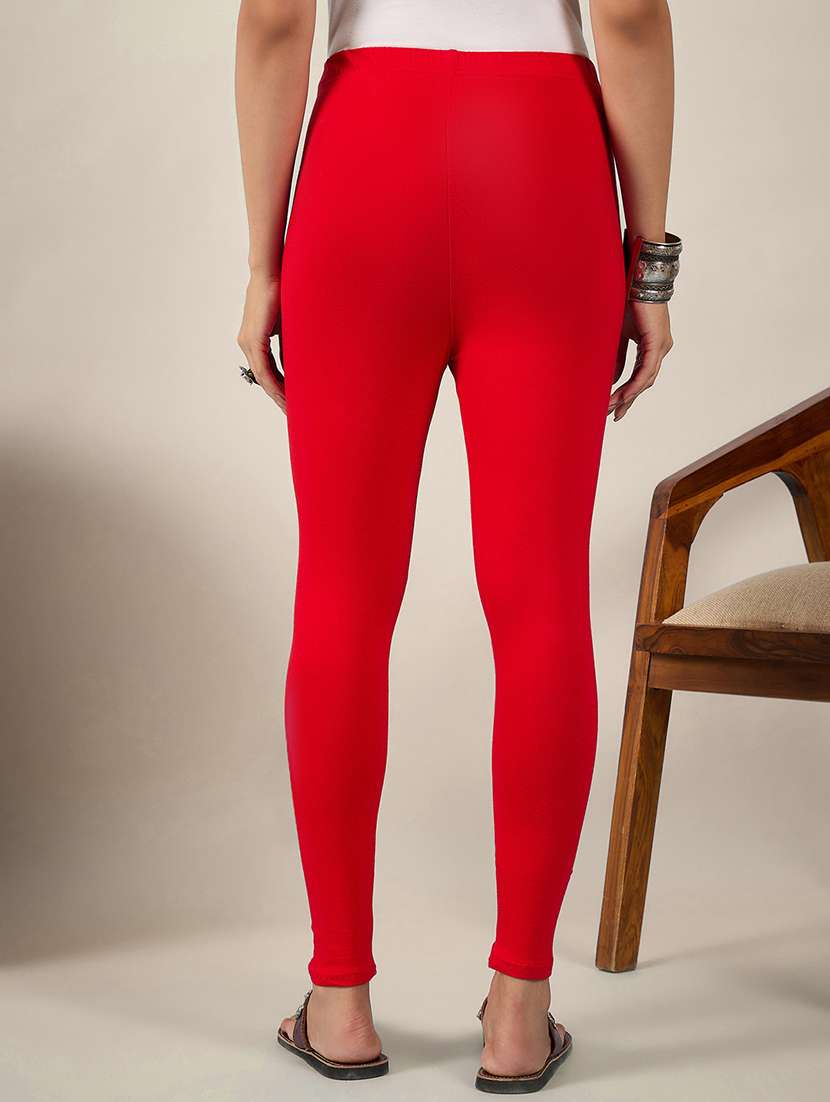 women pack of 3 solid mid rise legging - 22174428 -  Standard Image - 4