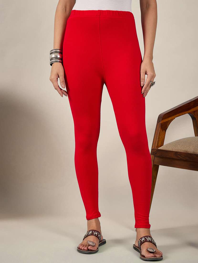 women pack of 3 solid mid rise legging - 22174454 -  Standard Image - 1