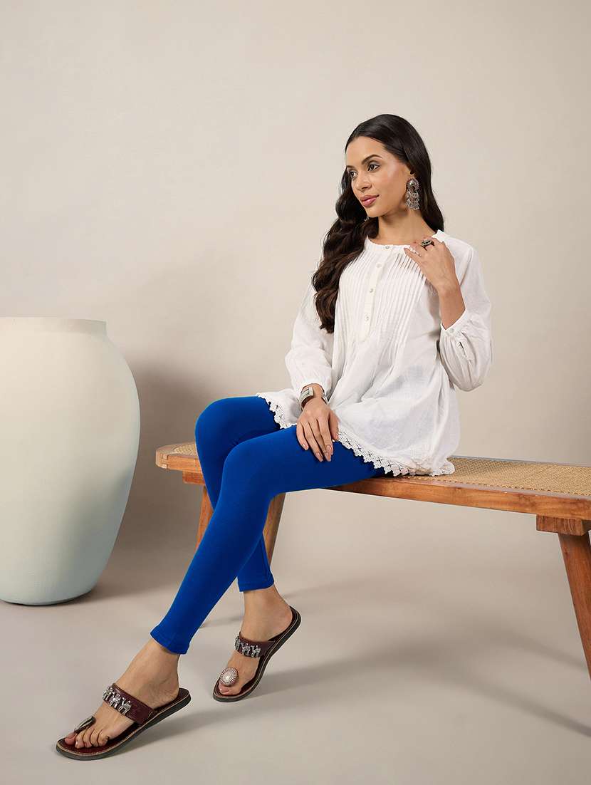 women pack of 3 solid mid rise legging - 22174454 -  Standard Image - 6