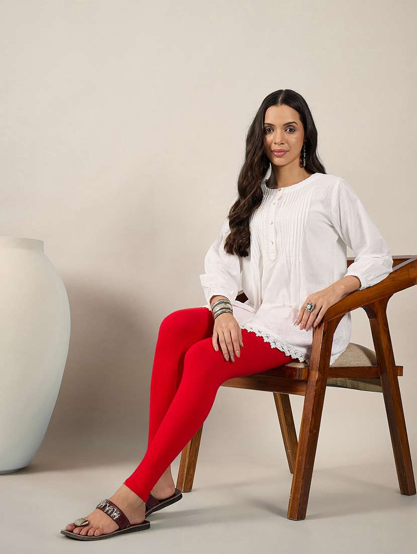 women pack of 3 solid mid rise legging - 22174462 -  Standard Image - 6