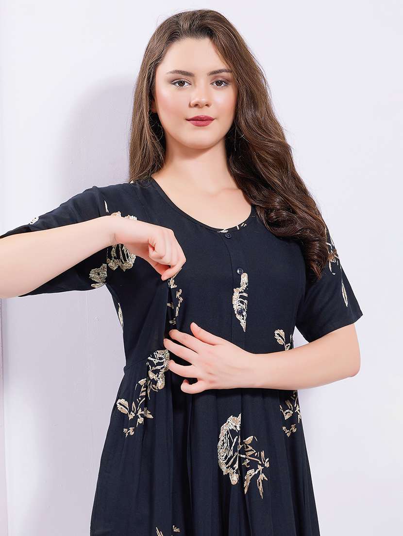 women printed short sleeve maternity wear dress - 22174734 -  Standard Image - 4