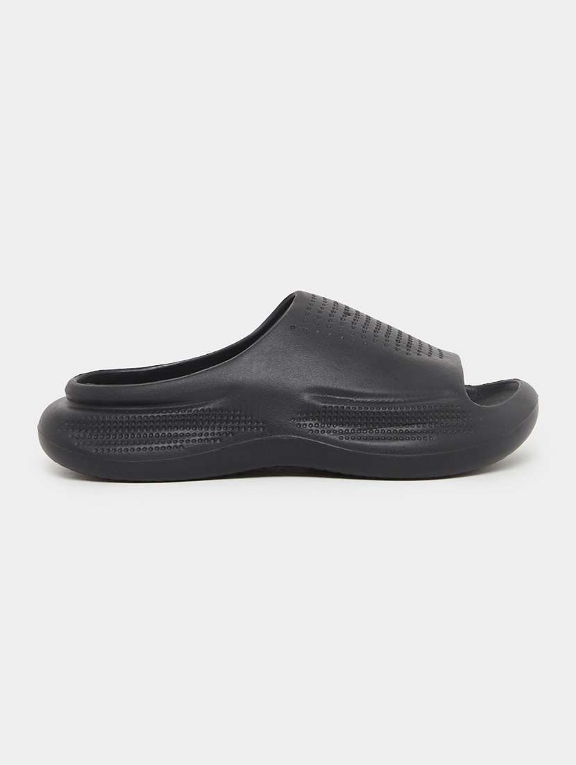 men black solid slip on slider - 22174755 -  Standard Image - 1