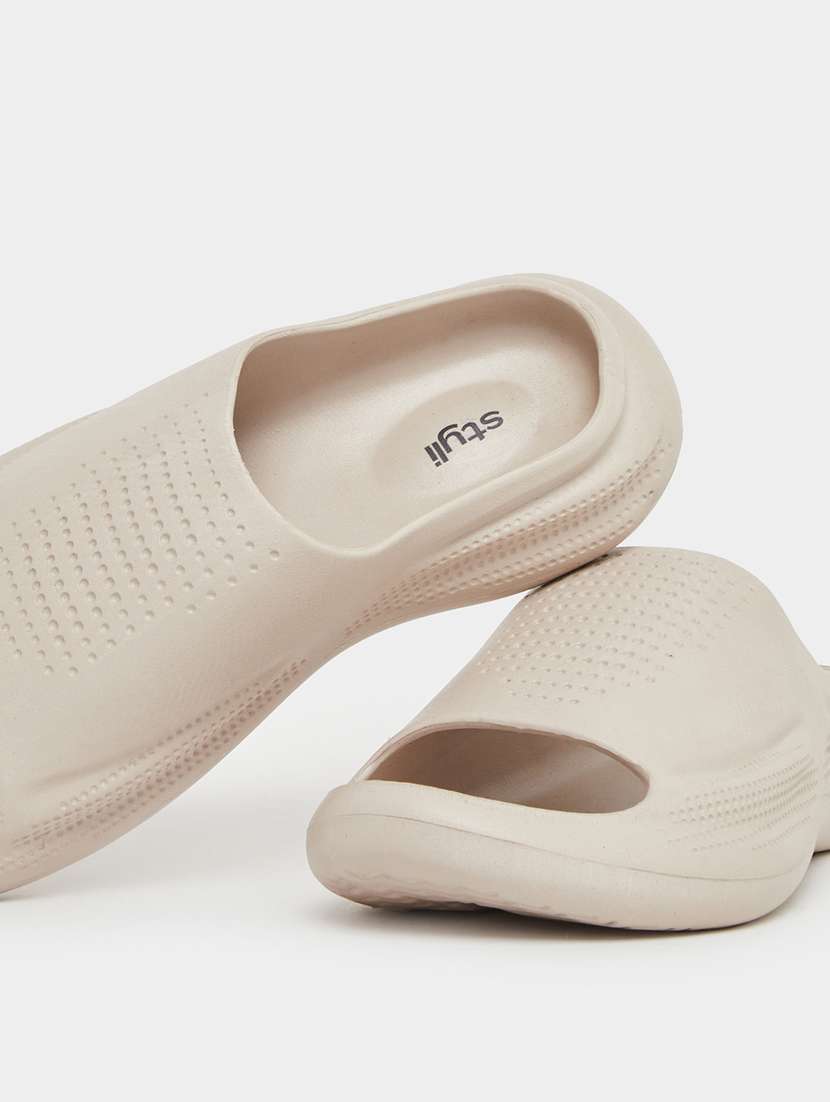 men black solid slip on slider - 22174756 -  Standard Image - 4