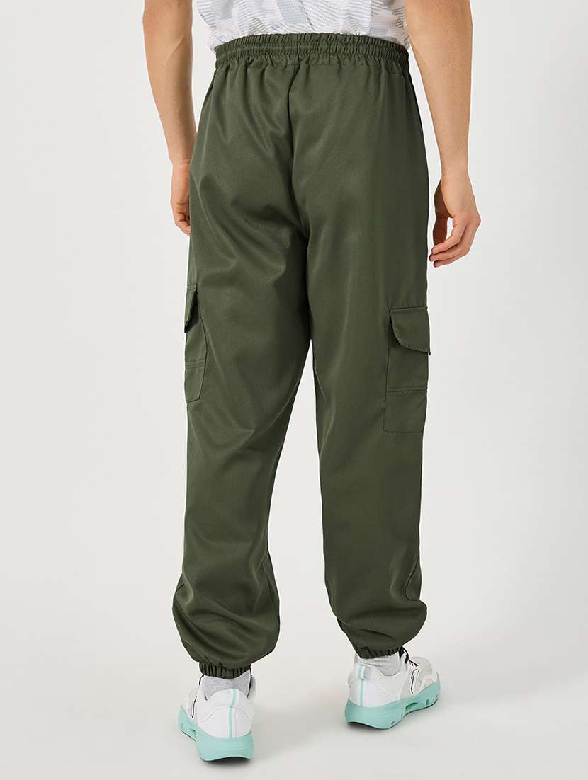 men solid mid rise cargo jogger - 22174768 -  Standard Image - 1