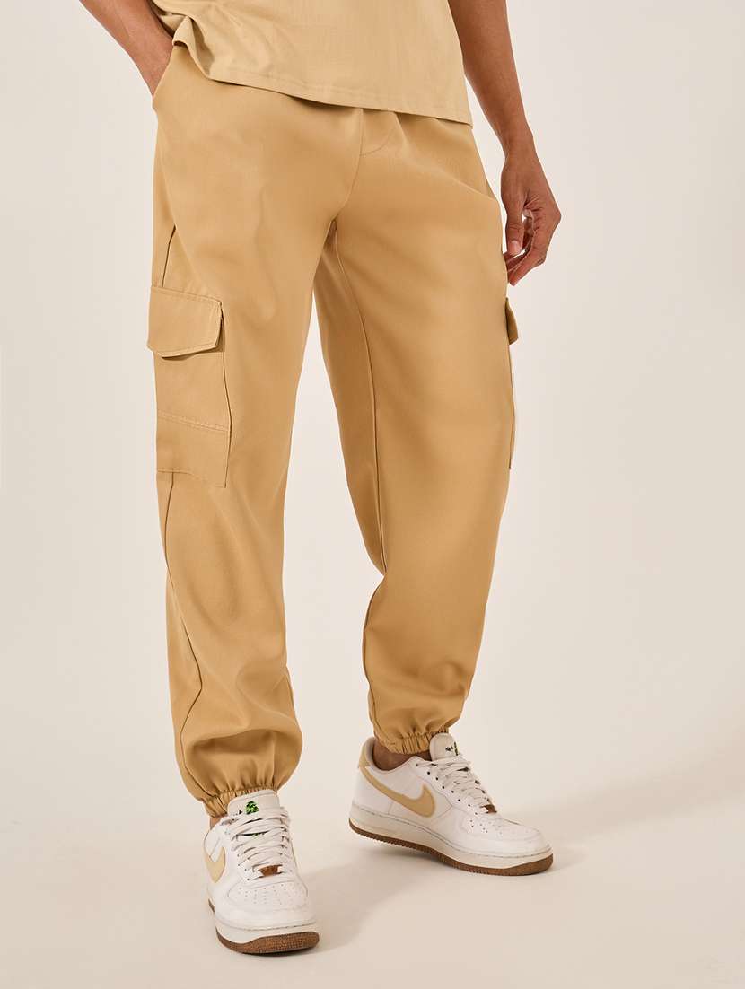 mene solid mid rise cargo jogger
