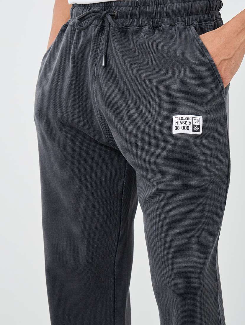 men solid mid rise full length track pant - 22174776 -  Standard Image - 4