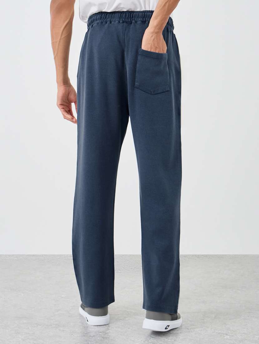 men solid mid rise full length track pant - 22174777 -  Standard Image - 1