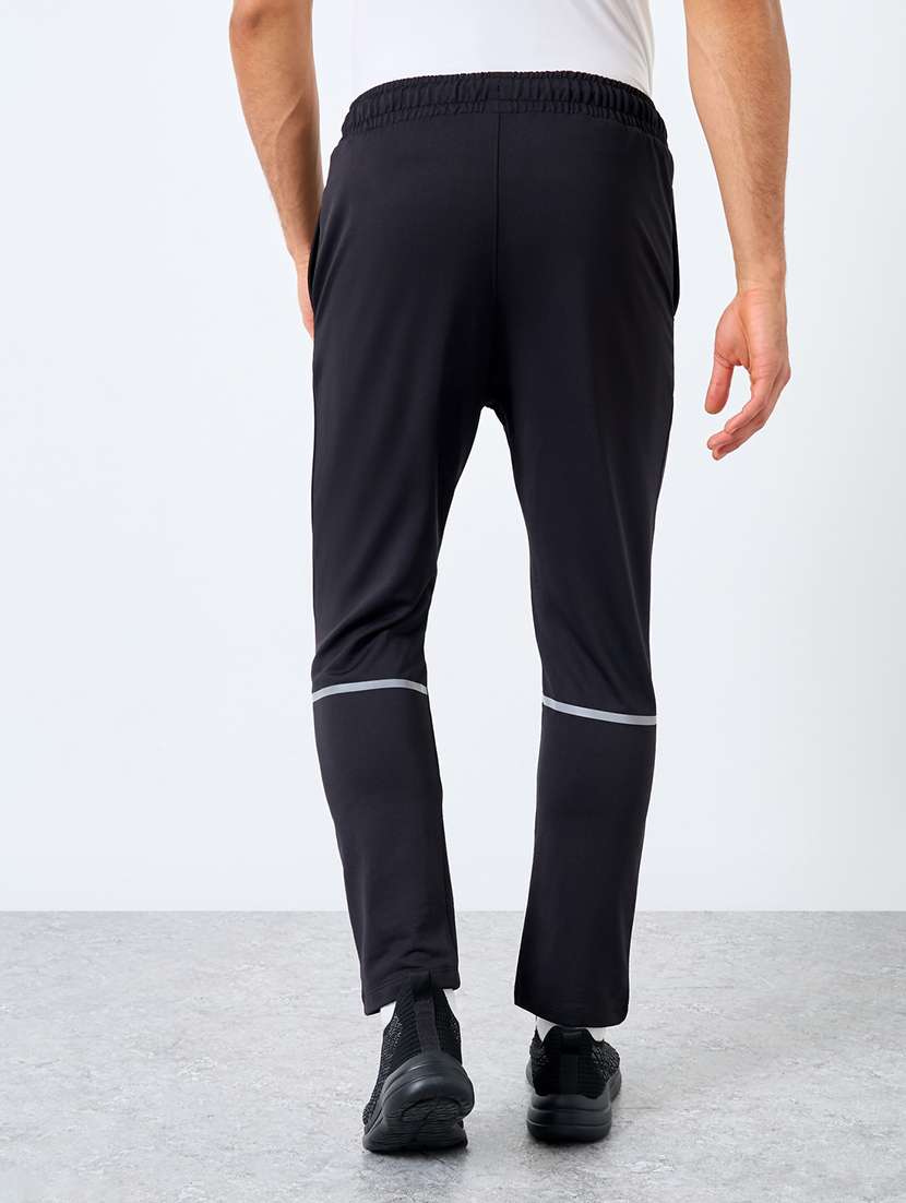 men solid mid rise full length track pant - 22174780 -  Standard Image - 1
