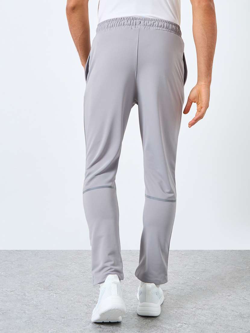 men solid mid rise full length track pant - 22174781 -  Standard Image - 1