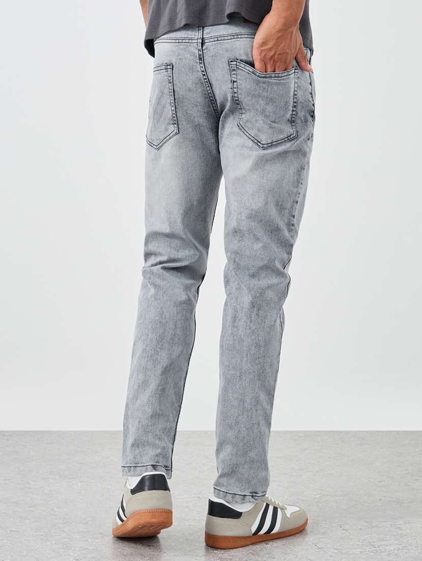 men solid mid rise slim fit jean - 22174792 -  Standard Image - 1