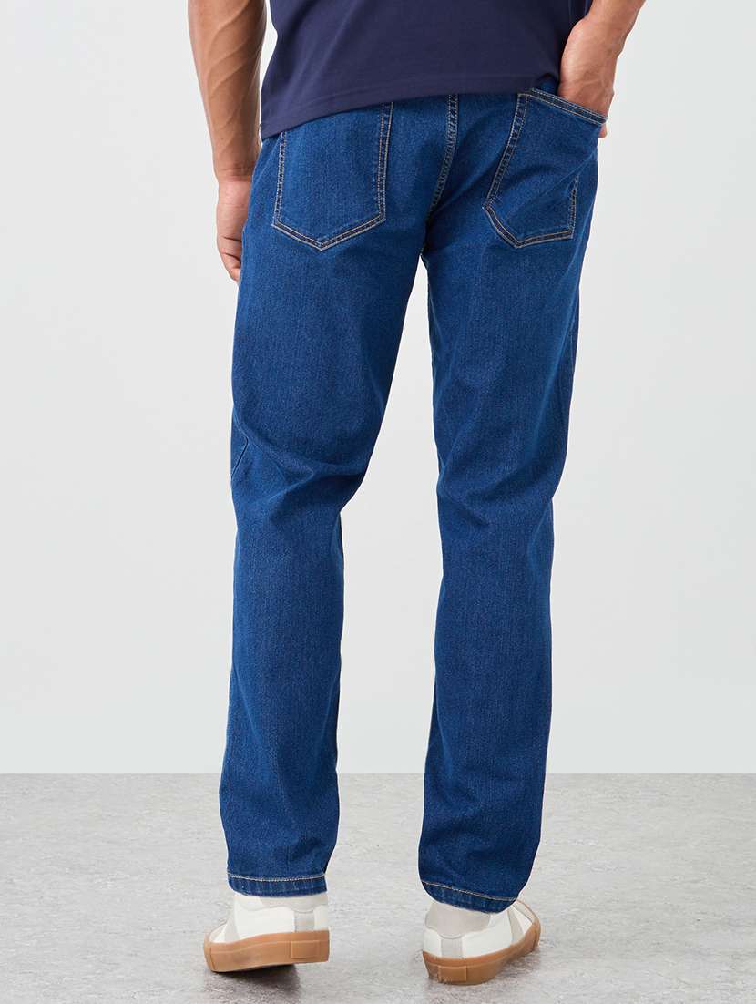 men solid mid rise straight fit jean - 22174793 -  Standard Image - 1