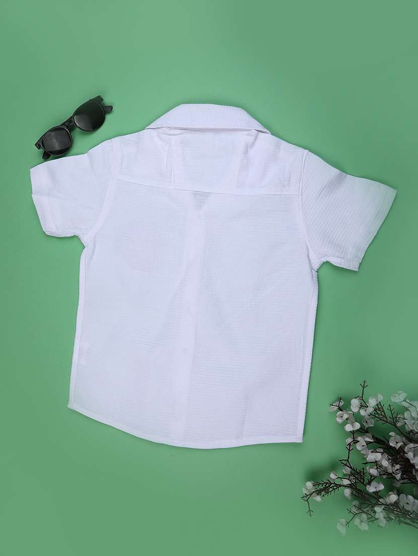 boys solid collared long sleeve shirt - 22174808 -  Standard Image - 1