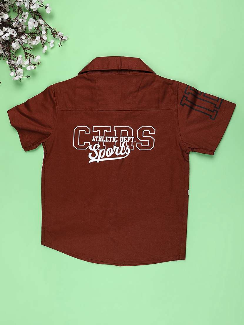 boys printed collared short sleeve shirt - 22174812 -  Standard Image - 1