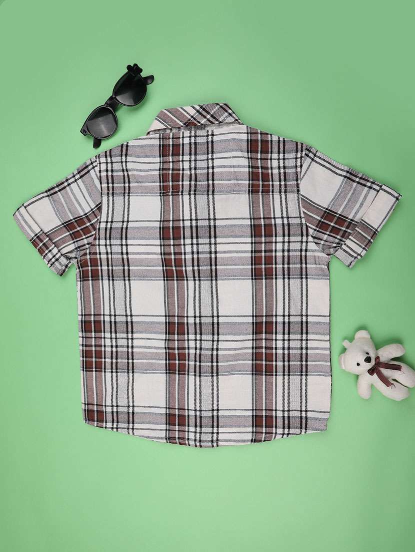 boys checkered collared short sleeve shirt - 22174823 -  Standard Image - 1