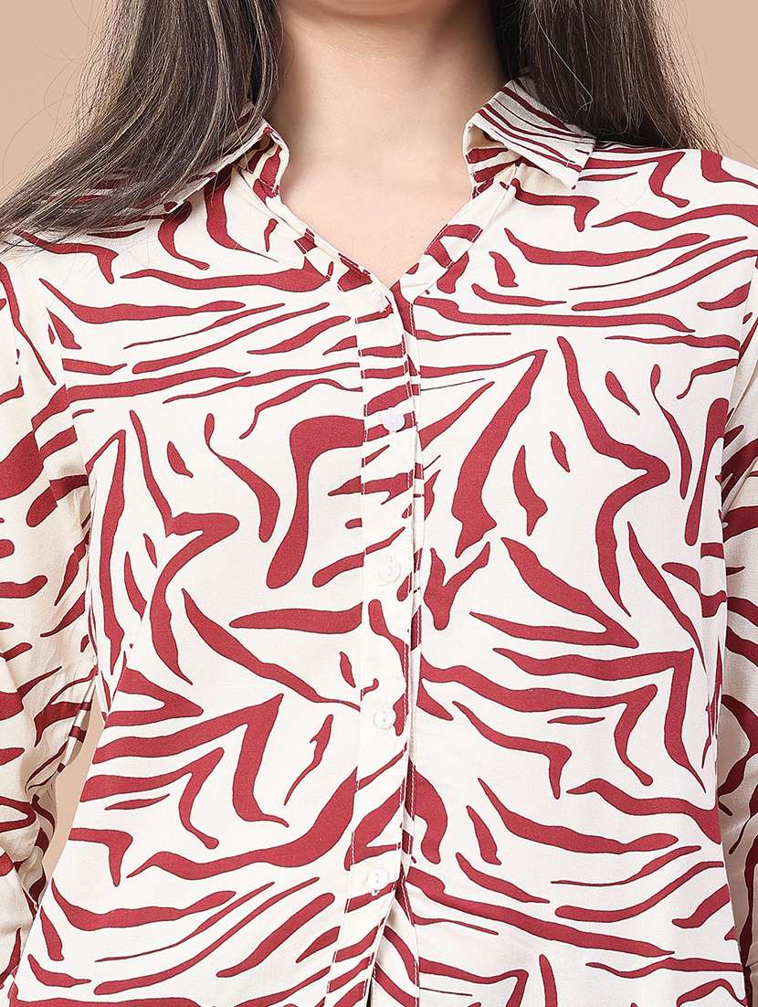 women printed collared regular fit shirt - 22174901 -  Standard Image - 4