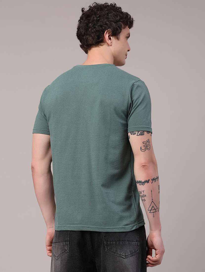 men solid round neck t-shirt - 22174980 -  Standard Image - 4