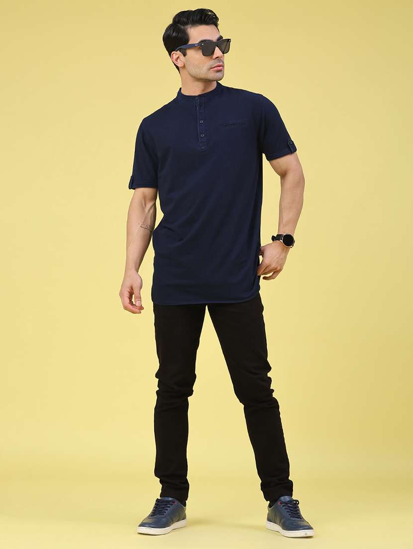 men solid short sleeve regular fit t-shirt - 22175003 -  Standard Image - 4