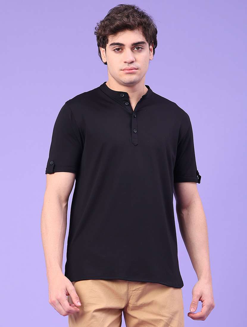 men solid short sleeve regular fit t-shirt - 22175006 -  Standard Image - 1