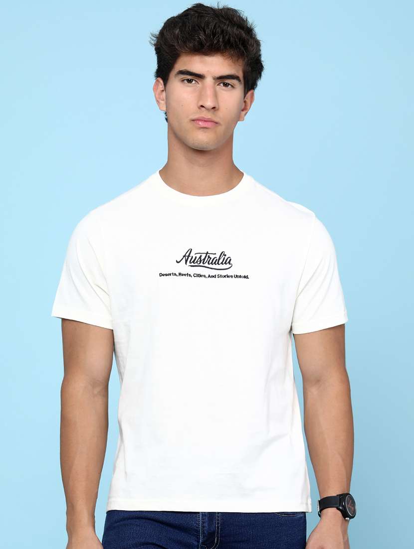 Men Printed Short Sleeves Regular Fit T-shirt - 22175036 -  Standard Image - 4