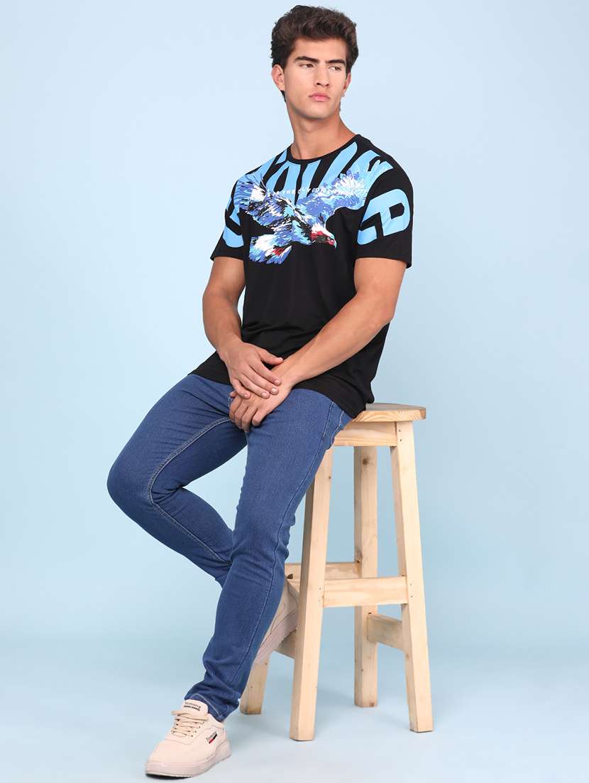 men printed short sleeves regular fit t-shirt - 22175052 -  Standard Image - 4