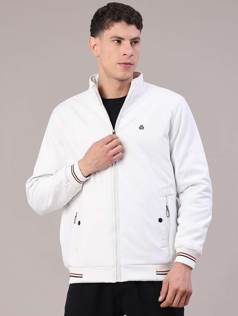 men solid long sleeve insulator bomber jacket - 22175066 -  Standard Image - 1