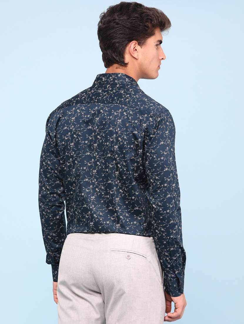 men teal cotton casual shirt - 22175067 -  Standard Image - 4