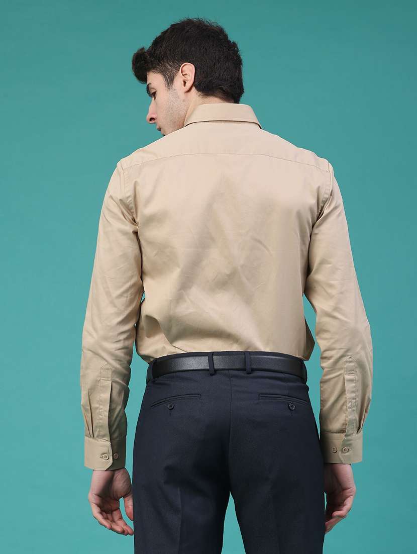 men solid long sleeve slim fit formal shirt - 22175291 -  Standard Image - 4