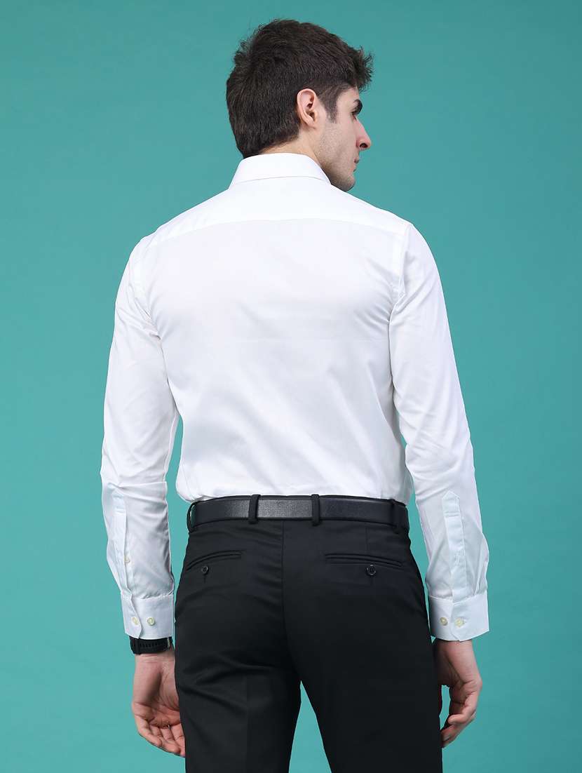 men solid long sleeve slim fit formal shirt - 22175293 -  Standard Image - 4