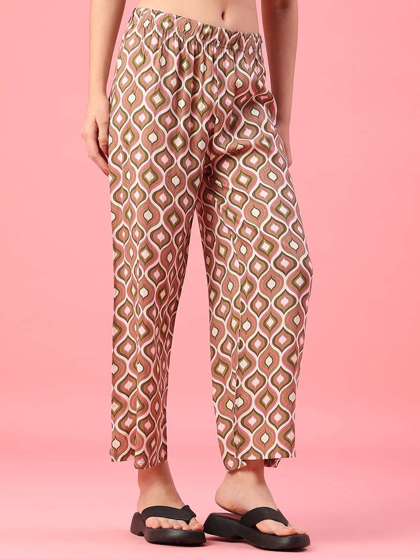 women printed mid rise palazzo - 22175330 -  Standard Image - 1