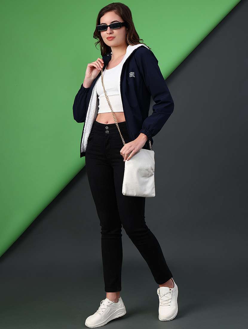 women solid long sleeve hooded quilted jacket - 22175339 -  Standard Image - 4