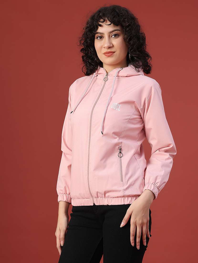 women solid long sleeve hooded sweatshirt - 22175340 -  Standard Image - 1