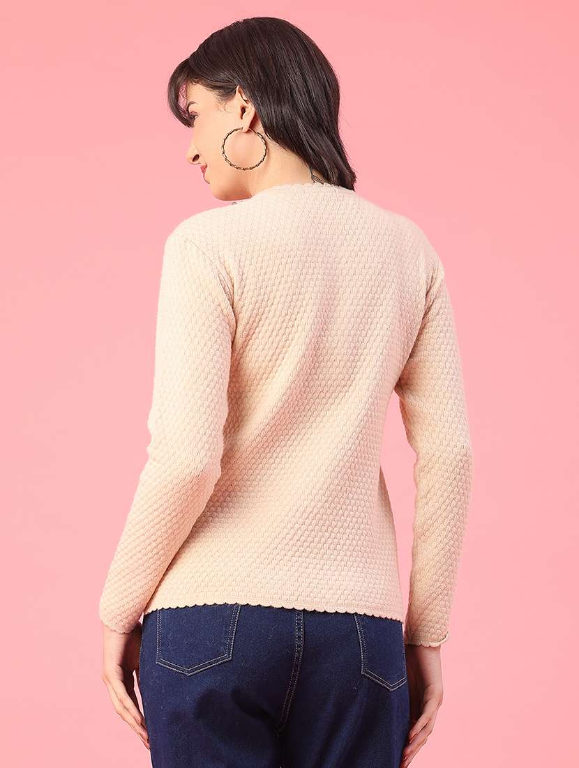 women self design long sleeve cardigan - 22175366 -  Standard Image - 4