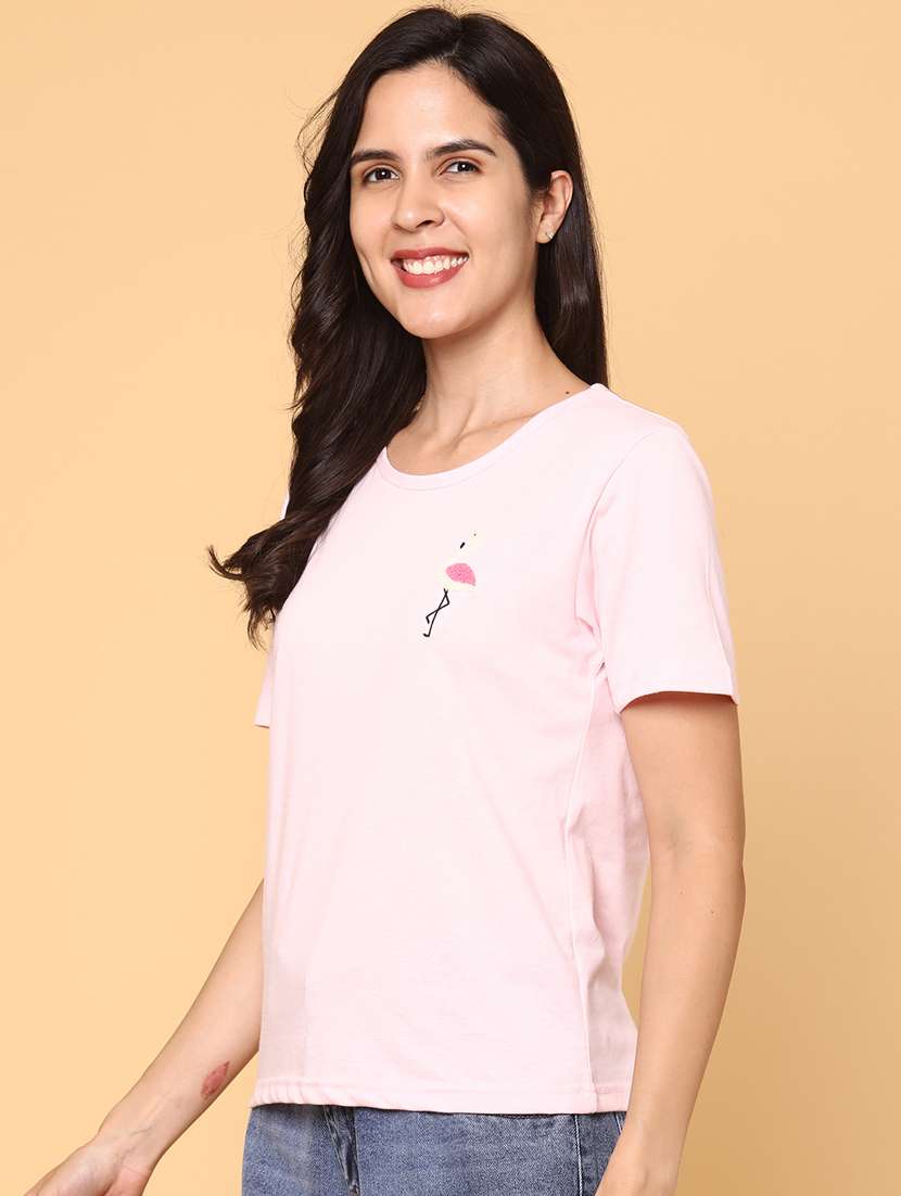 women printed short sleeve t-shirt