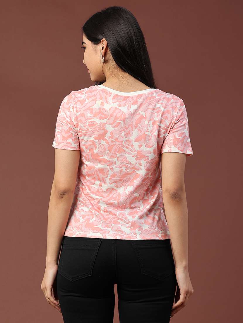 peach cotton regular tshirt - 22175406 -  Standard Image - 4