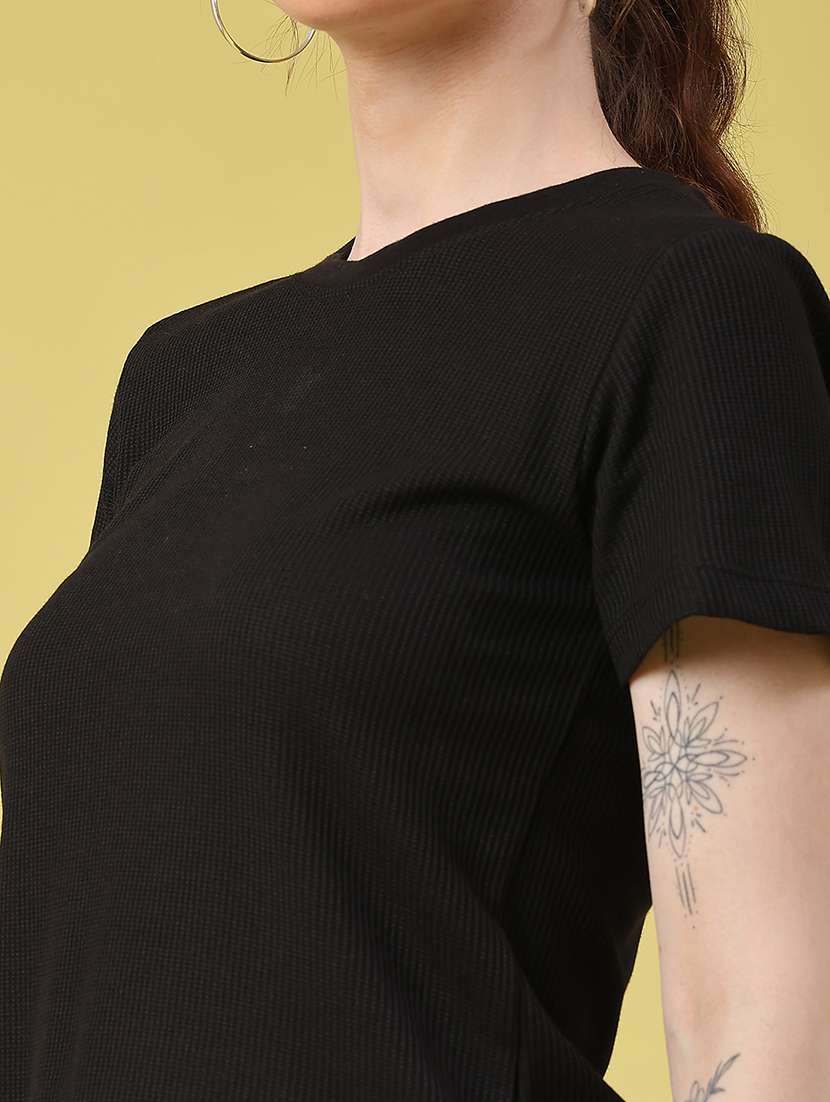 black cotton regular tshirt - 22175423 -  Standard Image - 1