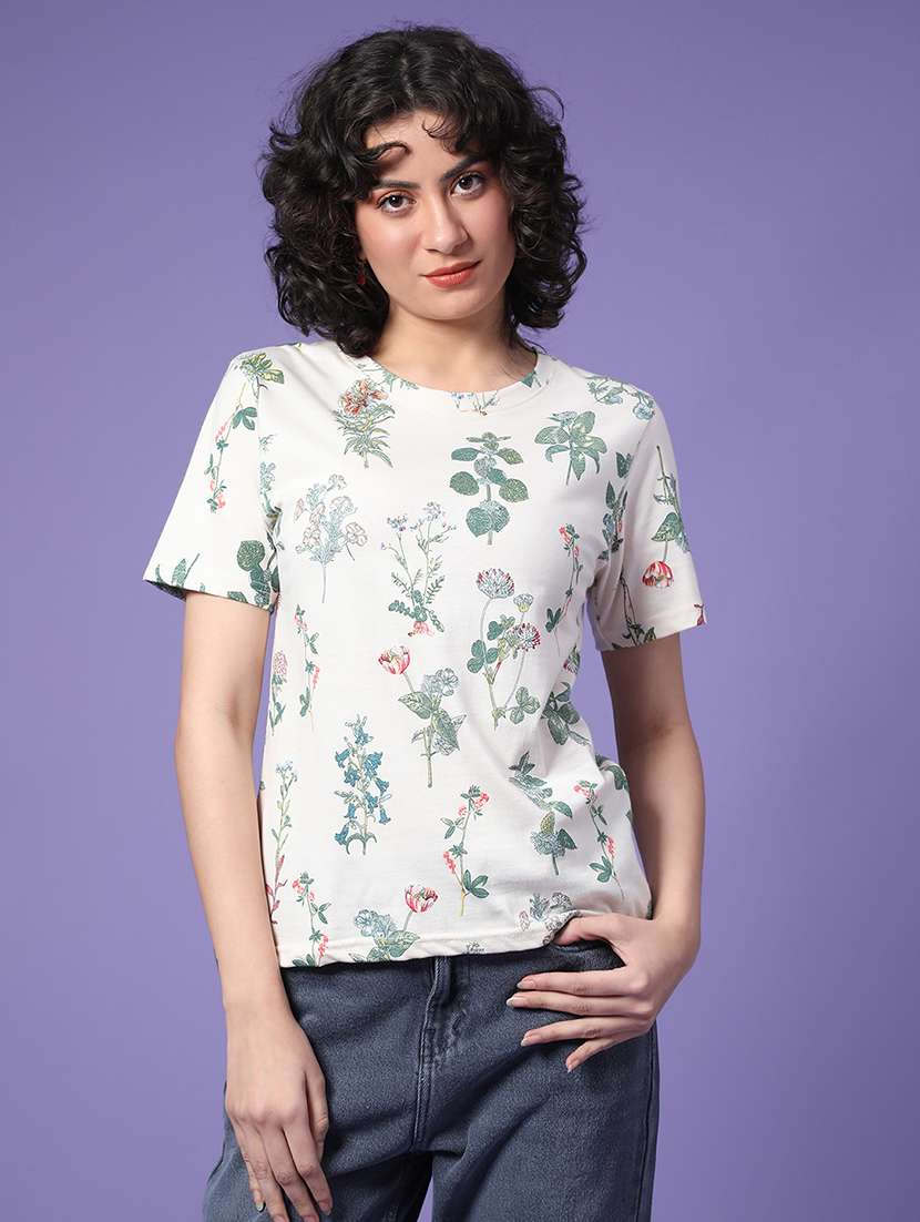 women printed short sleeve t-shirt - 22175430 -  Standard Image - 1