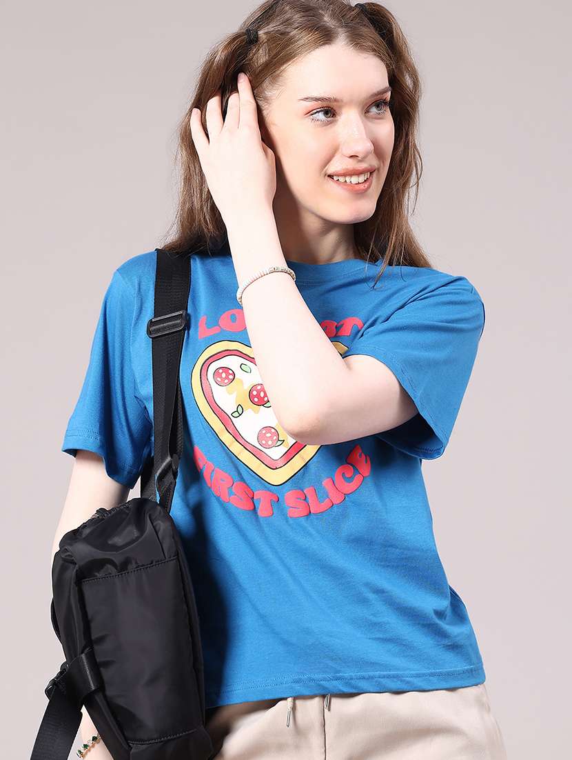 women printed short sleeve t-shirt