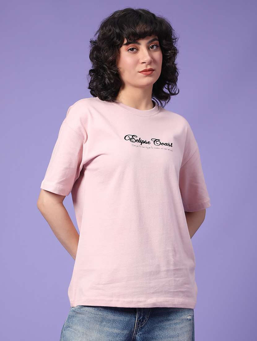 women printed short sleeve oversized t-shirt - 22175443 -  Standard Image - 1