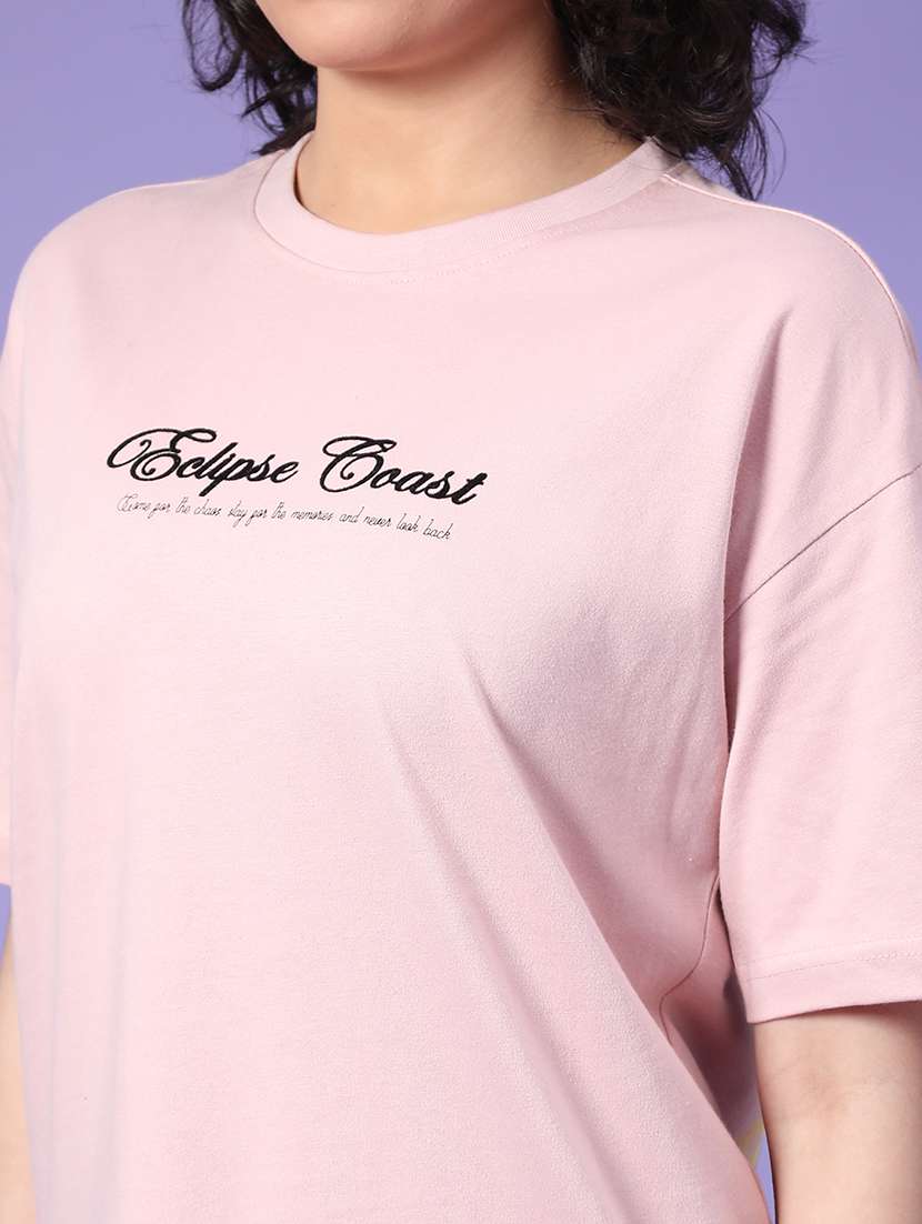 women printed short sleeve oversized t-shirt - 22175443 -  Standard Image - 4