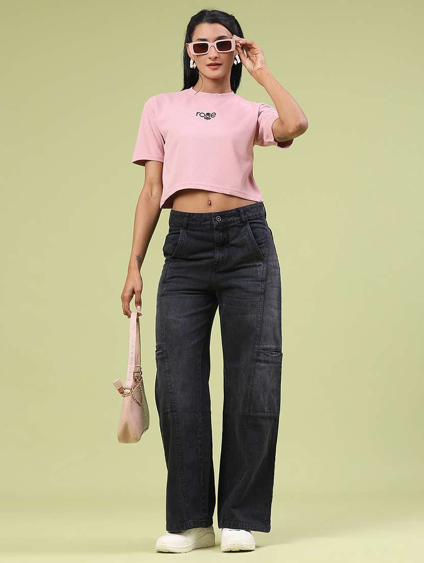 women solid short sleeve t-shirt - 22175458 -  Standard Image - 4