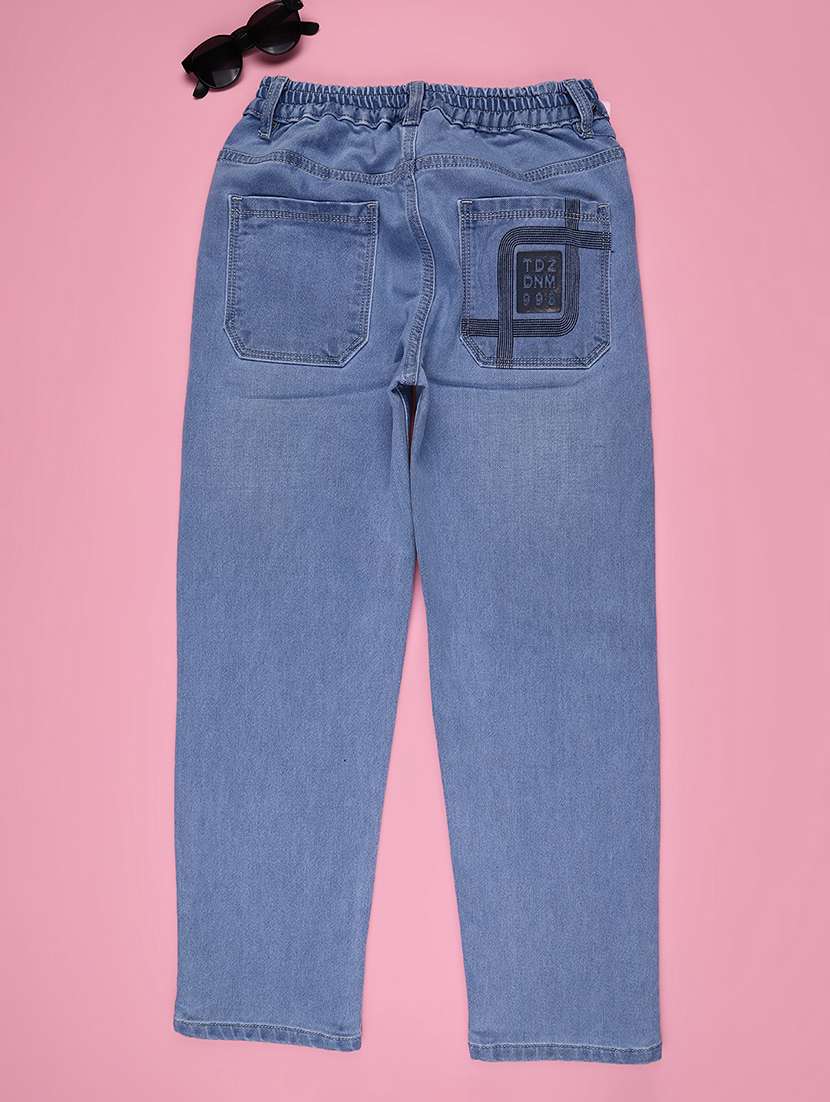Boys Solid Mid Rise Jeans - 22175529 -  Standard Image - 1
