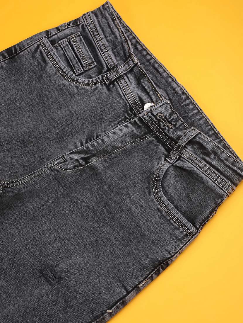 girls grey denim distress jean - 22175569 -  Standard Image - 4